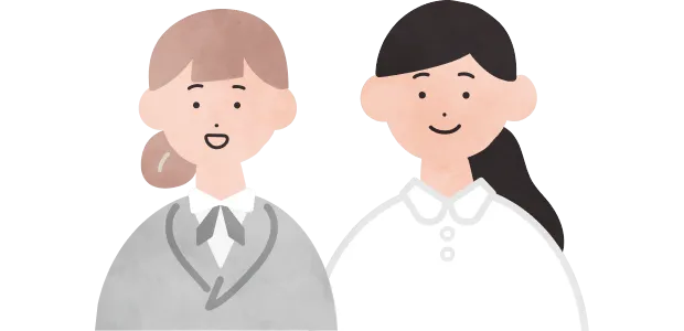 女性スタッフ2名のイラスト